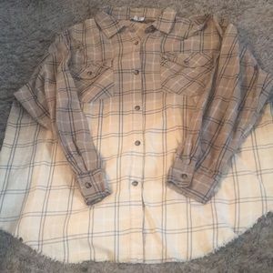 White Birch XL button up Flannel